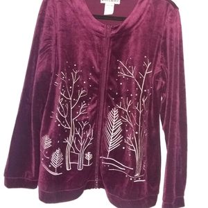 Seventh Avenue Velvet Moroone Jacket Size LARGE